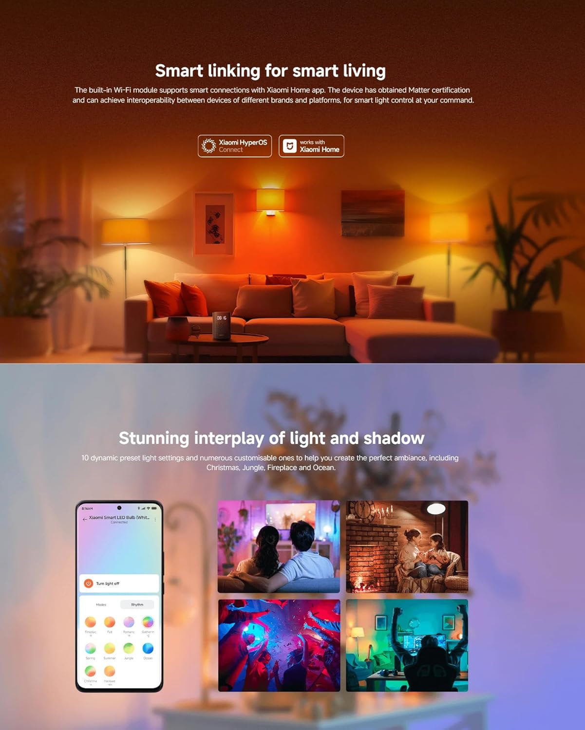 Xiaomi Smart LED Bulb White and Color Model 9290041709 3