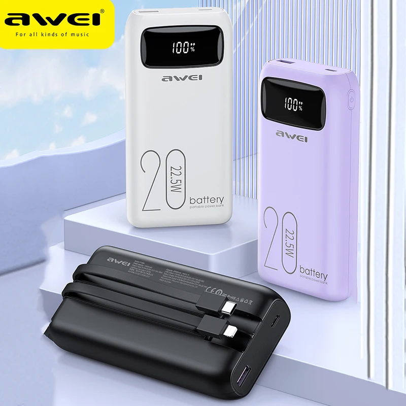 Awei P169K 20000mAh 22.5W Fast Charging Power Bank 1