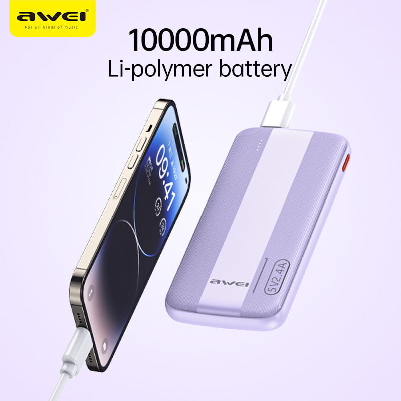Awei P20K Dual Output 10000mAh Power Bank 1