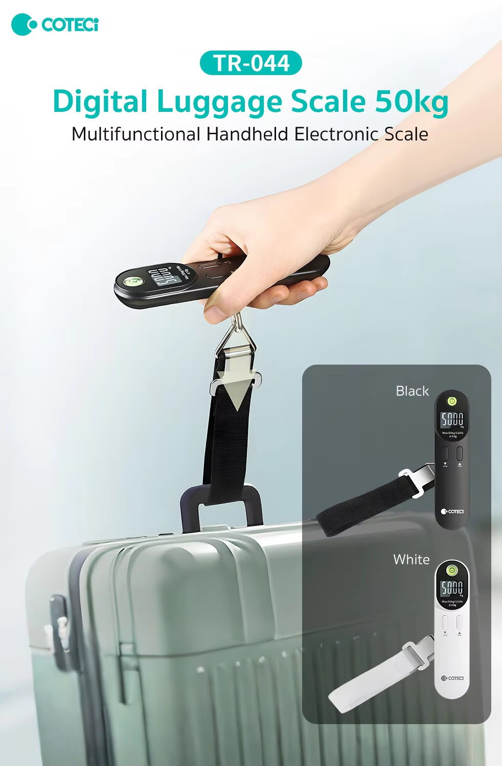 COTECi TR 044 Digital Luggage Scale 50kg 6