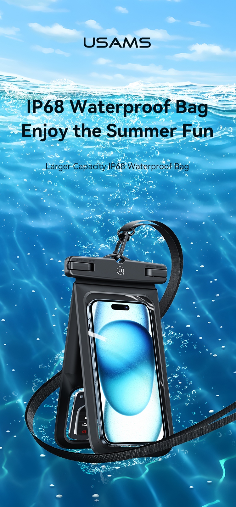 USAMS YD014 IP68 Waterproof Bag Mobile Phone Case 