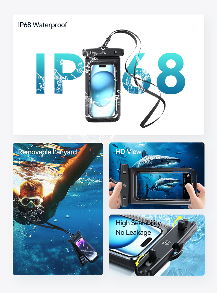 USAMS YD014 IP68 Waterproof Bag Mobile Phone Case 