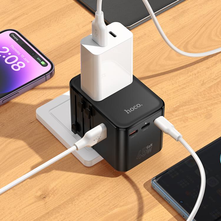 Hoco AC32 USB C PD 45W Global Universal Travel Adapter 2