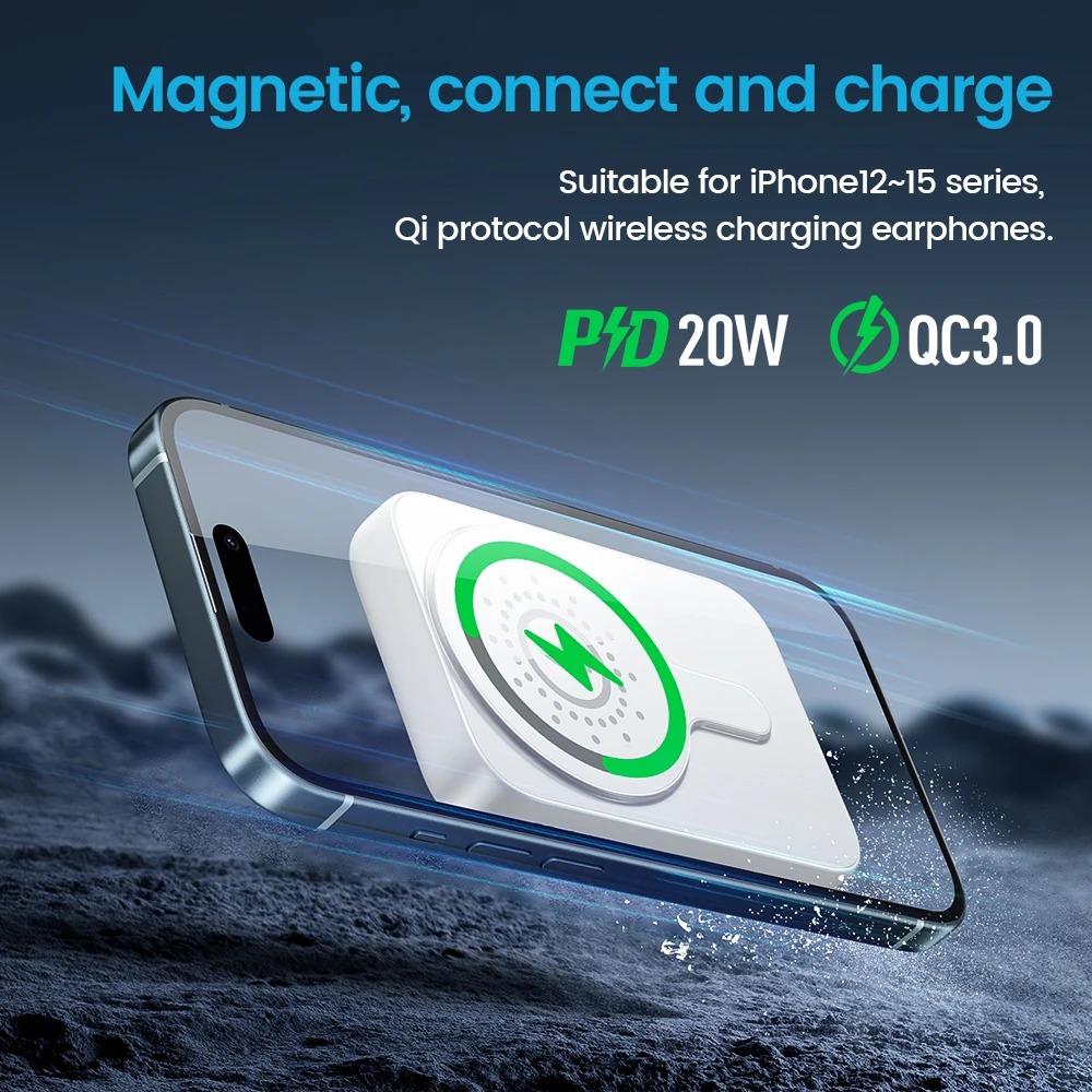 Hoco J117A 10000mAh Magsafe Magnetic Wireless Powerbank 4