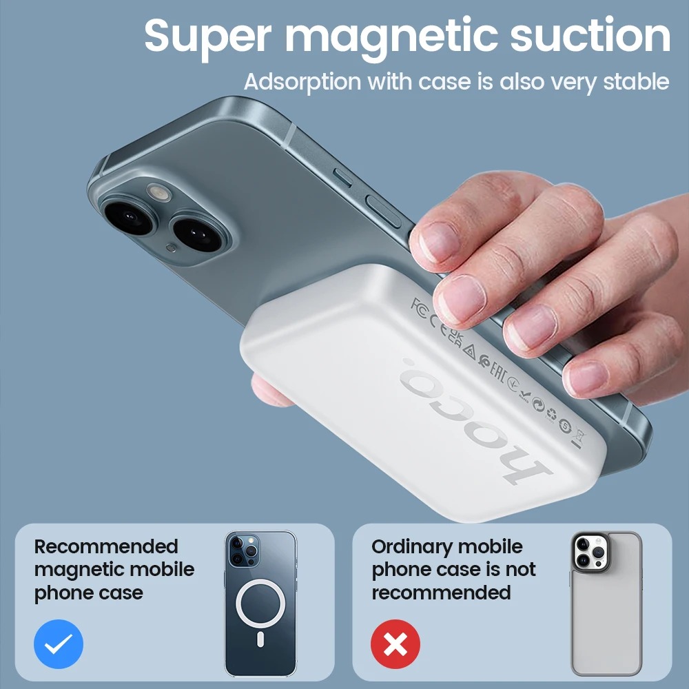 Hoco J117A 10000mAh Magsafe Magnetic Wireless Powerbank 5