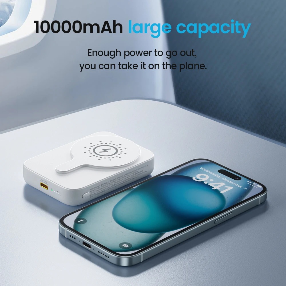Hoco J117A 10000mAh Magsafe Magnetic Wireless Powerbank 6