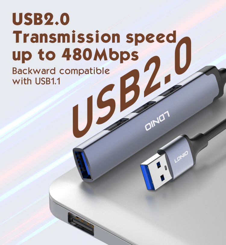 Ldnio DS 44U 4 in 1 USB Hub Multiport Docking Station 2