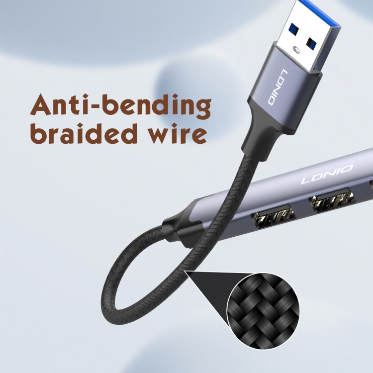 Ldnio DS 44U 4 in 1 USB Hub Multiport Docking Station 3