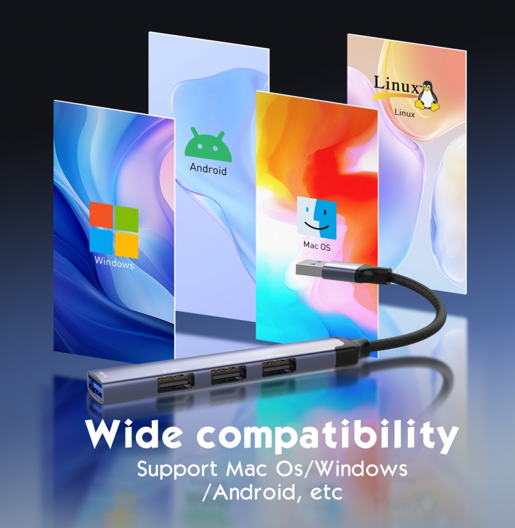 Ldnio DS 44U 4 in 1 USB Hub Multiport Docking Station 5