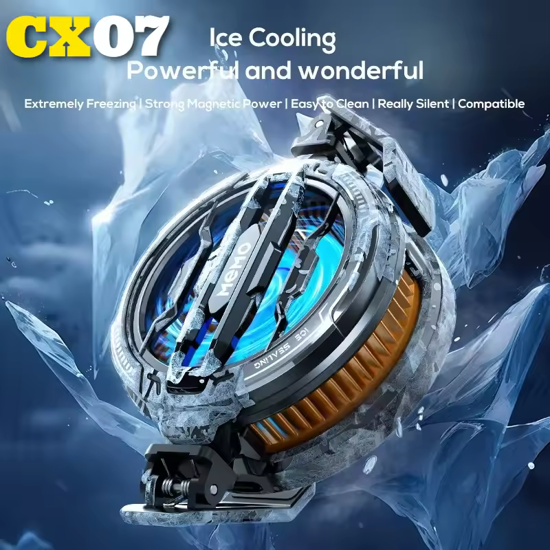 MEMO CX07 Magnetic Cooler Fan 15W Instant Heatdissipation Phone Cooler Semiconductor Heatsink Compatible with Mobile and Tab Cooling Fan for Gaming 1