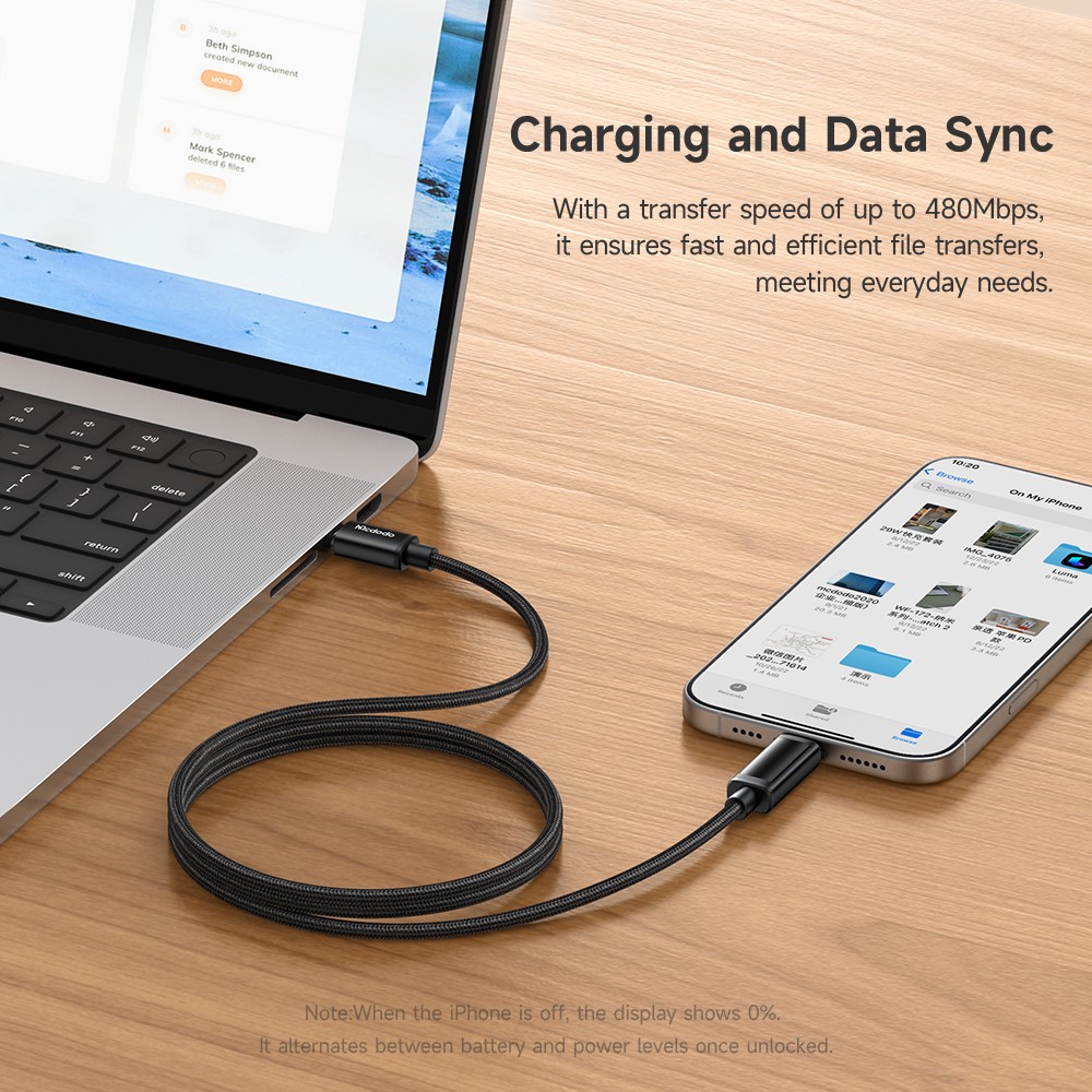 Mcdodo CA 8000 Type C to Type C Digital Display 100W PD Fast Charging Cable 1 1