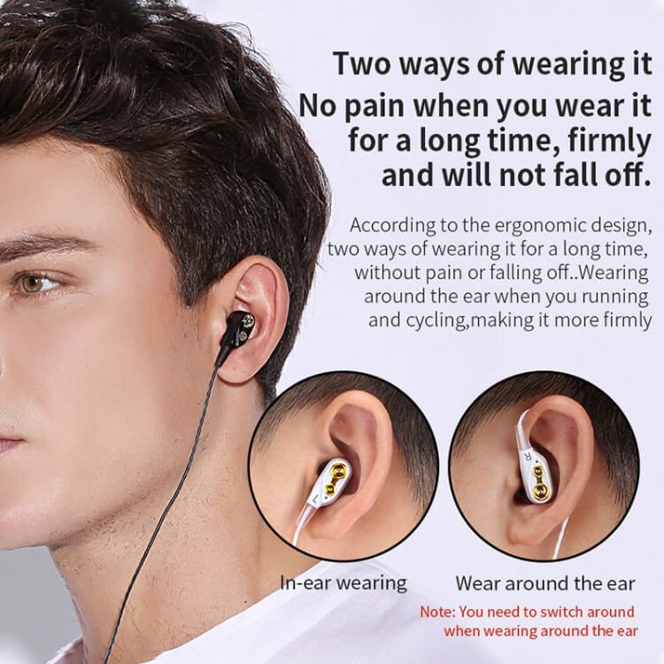 QKZ CK8 Wired Sports HiFi Piston Four Unit Earphone 4