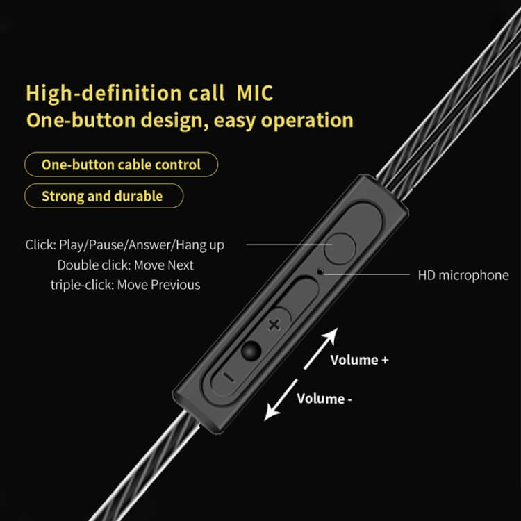 QKZ CK8 Wired Sports HiFi Piston Four Unit Earphone 7