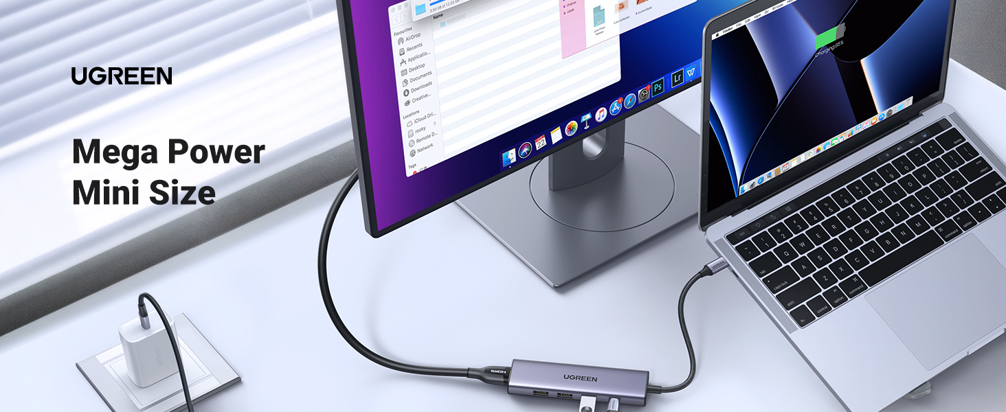 UGREEN 15596 Revodok USB C Hub 5 in 1 3xUSB A 3.0 HDMI PD 4K@30Hz 4