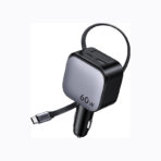 UGREEN 60W 2C1A Car Charger with Retractable Cable EC602 - 55212