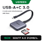 UGREEN 65095 (CM898) MagFlow Portable Magnetic USB-C Card Reader