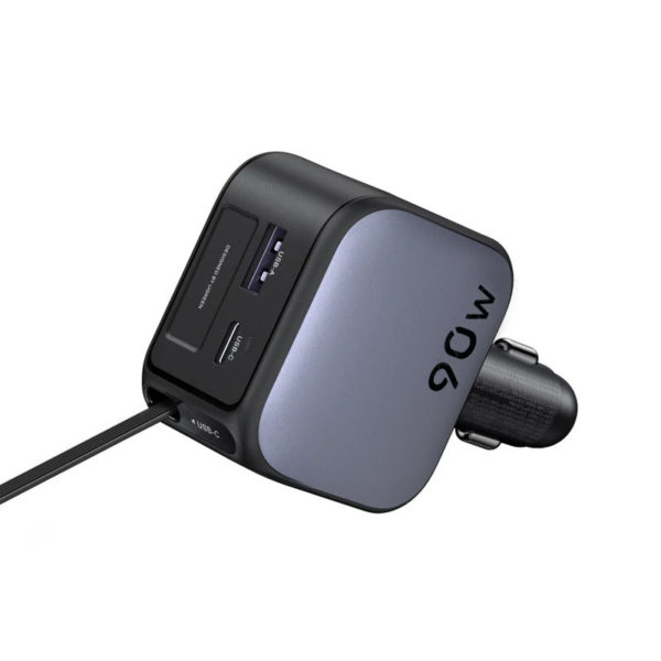 UGREEN 90W Fast Car Charger with Retractable Cable EC603 - 55909B
