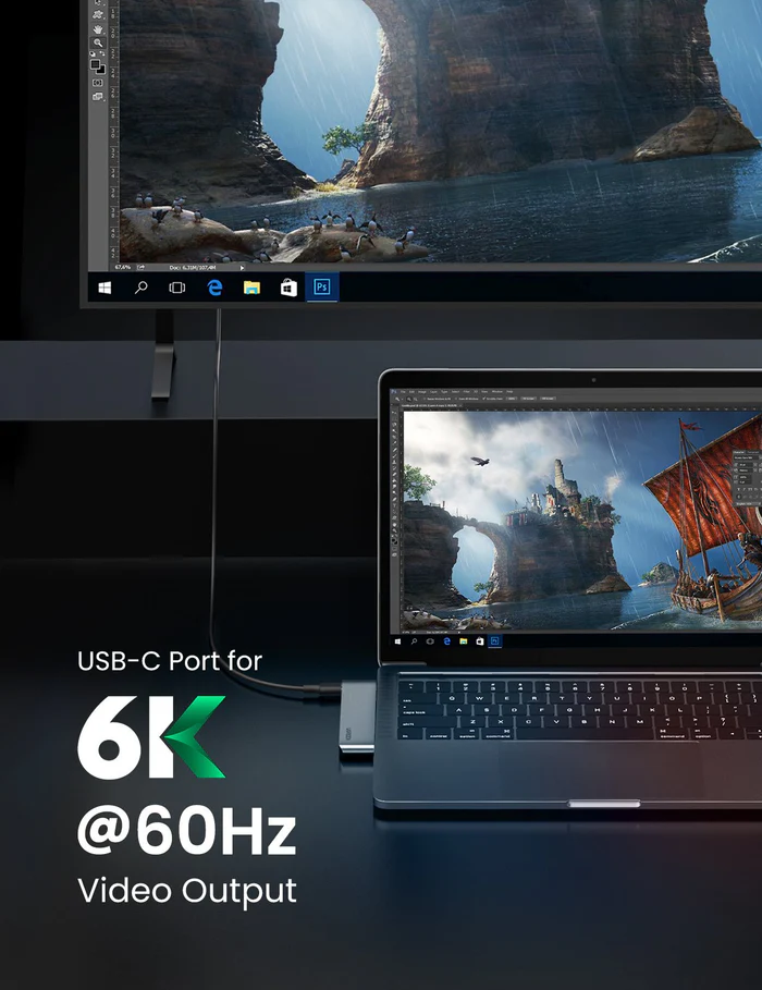 UGREEN CM251 60563 6 in 2 USB C Hub for MacBook ProAir