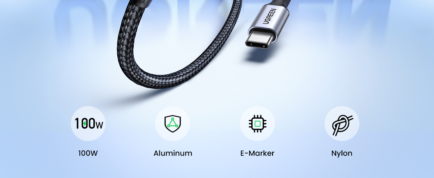 UGREEN US316 70428 100W USB C to USB C Cable