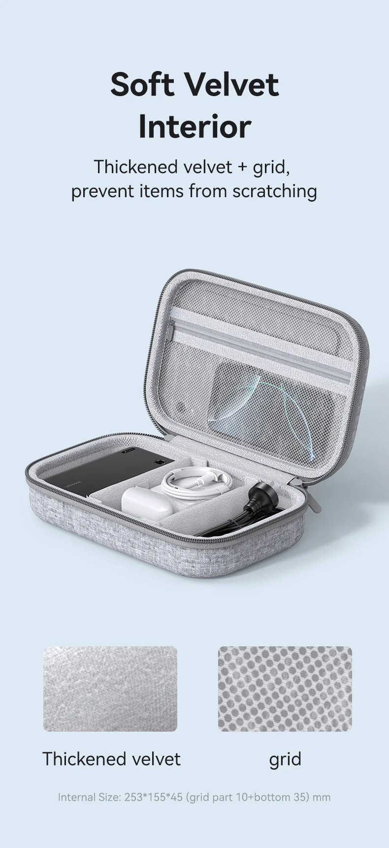 USAMS Jane05 10.6 inch Portable Storage Bag for Digital Accessories 2