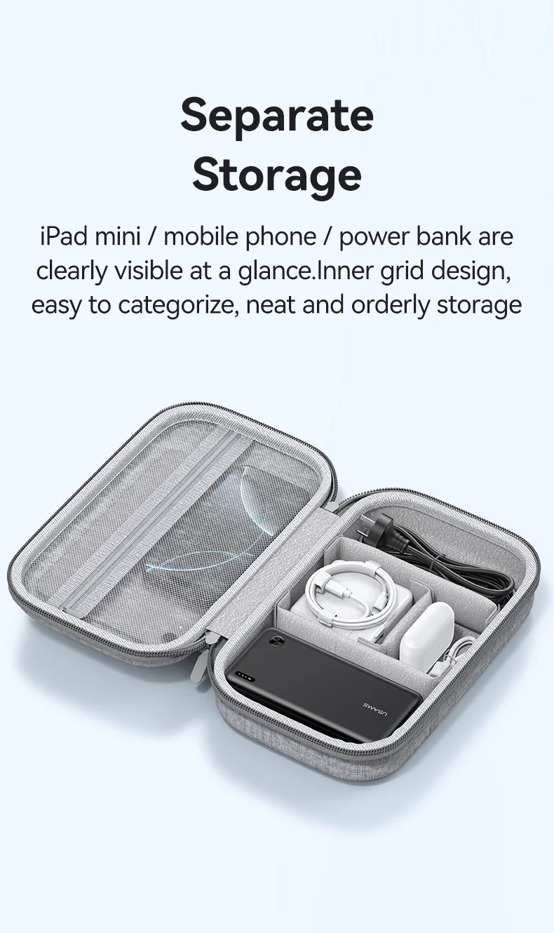 USAMS Jane05 10.6 inch Portable Storage Bag for Digital Accessories 3