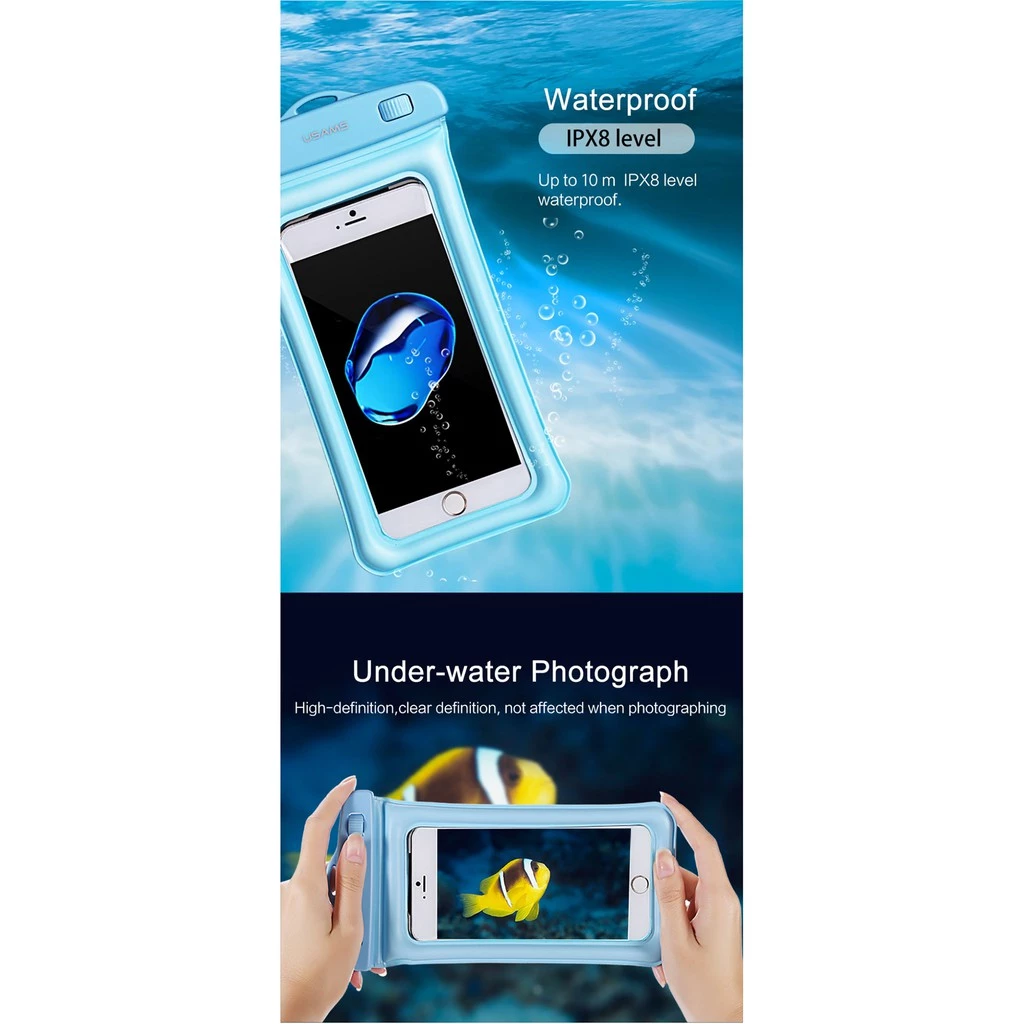 USAMS US YD007 Mobile Phone Waterproof Bag 6 inchUSAMS US YD007 Mobile Phone Waterproof Bag 6 inch 1