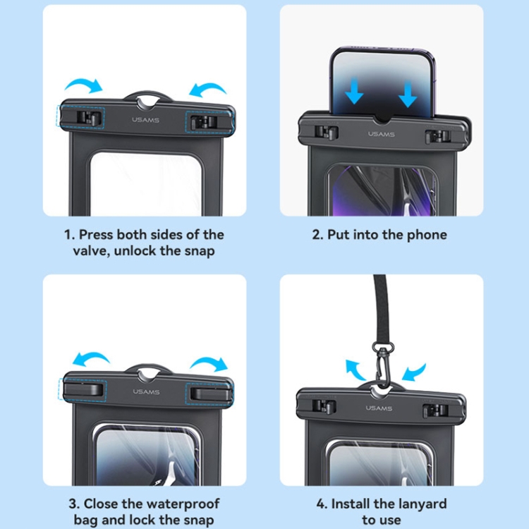 USAMS US YD012 6.7 inch Transparent Waterproof Mobile Phone Bag 1