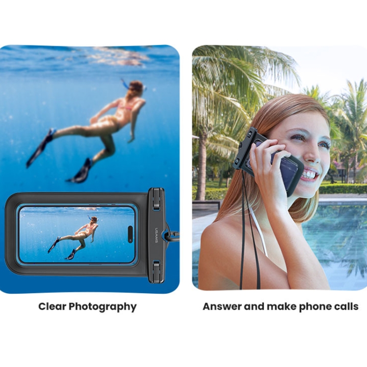 USAMS US YD012 6.7 inch Transparent Waterproof Mobile Phone Bag 4
