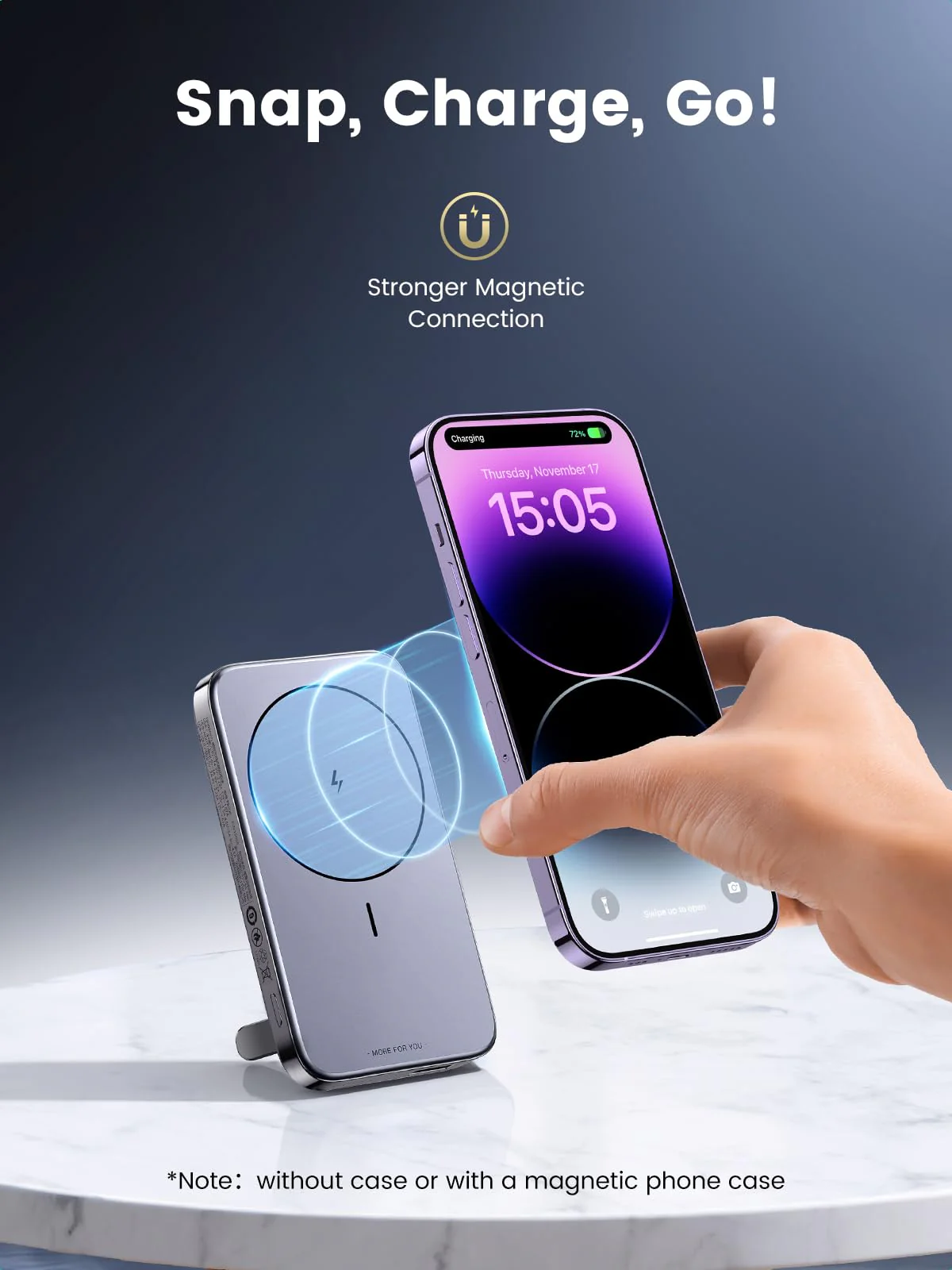Ugreen PB206 15090 10000mAh Foldable Kickstand Magnetic Power Bank