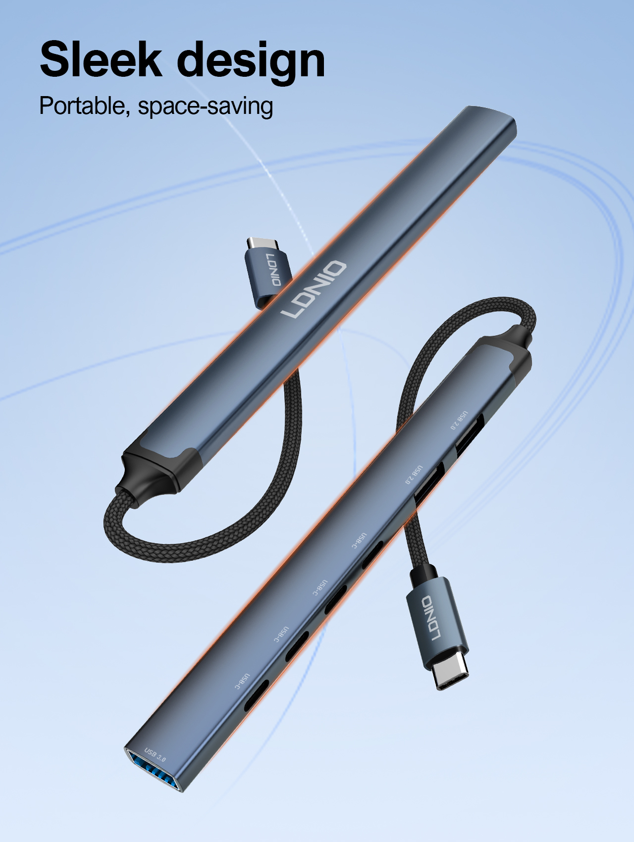 LDNIO DS-87C 7 Ports USB 3.0 Hub USB Data Ultra Ramping Hub