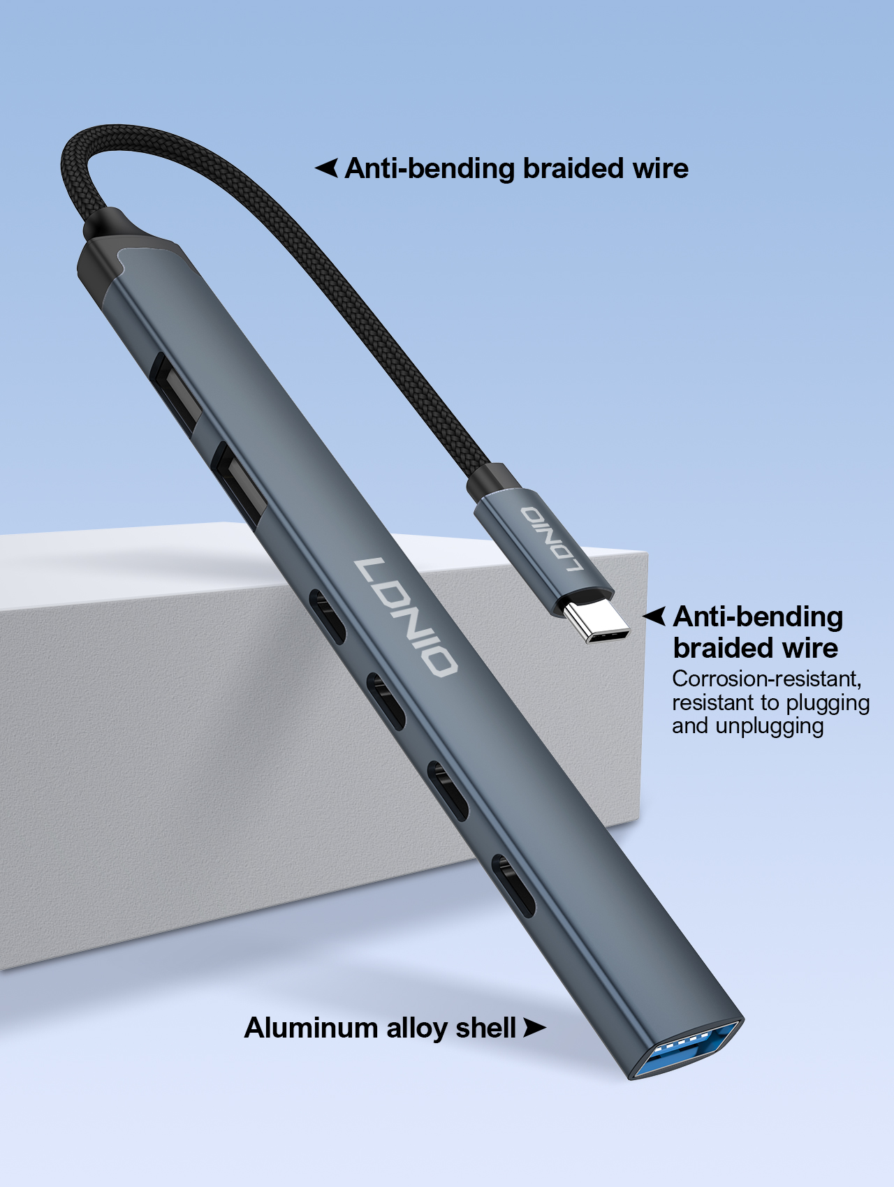 LDNIO DS-87C 7 Ports USB 3.0 Hub USB Data Ultra Ramping Hub