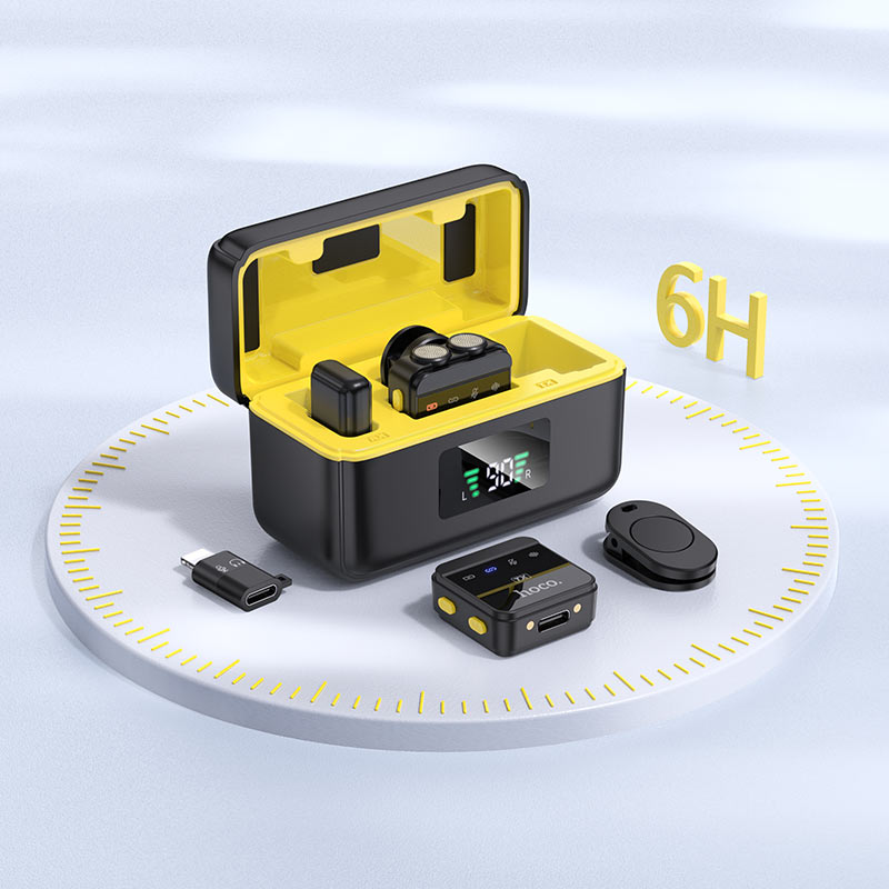 Hoco L17 Wireless Lavalier Lapel Dual Microphone 1