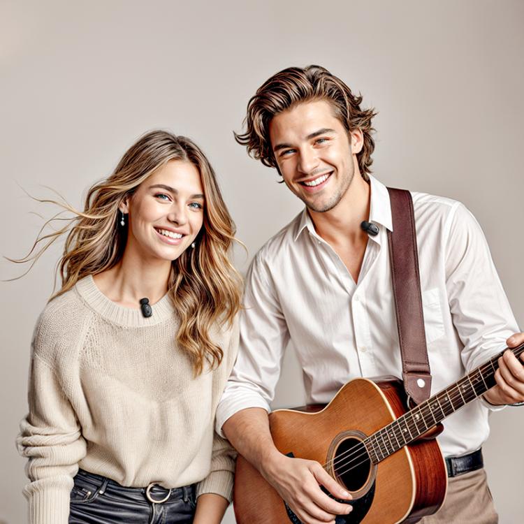 Hoco L19 Graceful Dual Mic Lavalier Wireless Microphone 2