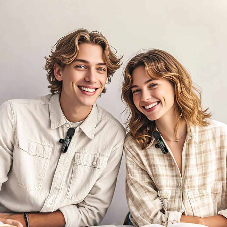 Hoco L20A Fair Dual Mic Lavalier Wireless Microphone 1