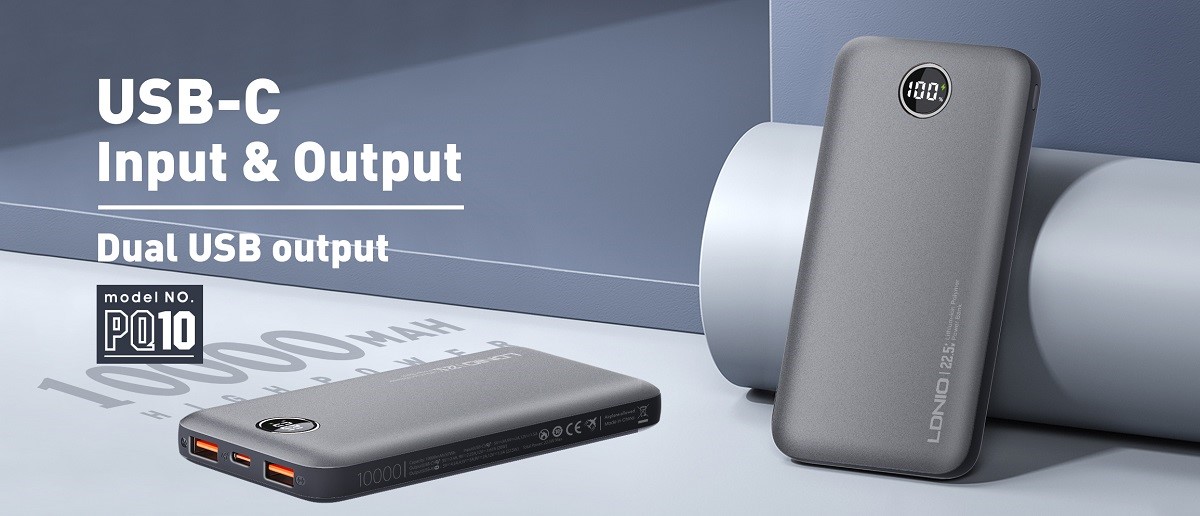 LDNIO 10000mAh Ultra Slim Led Digital Display Power Bank PQ10 1