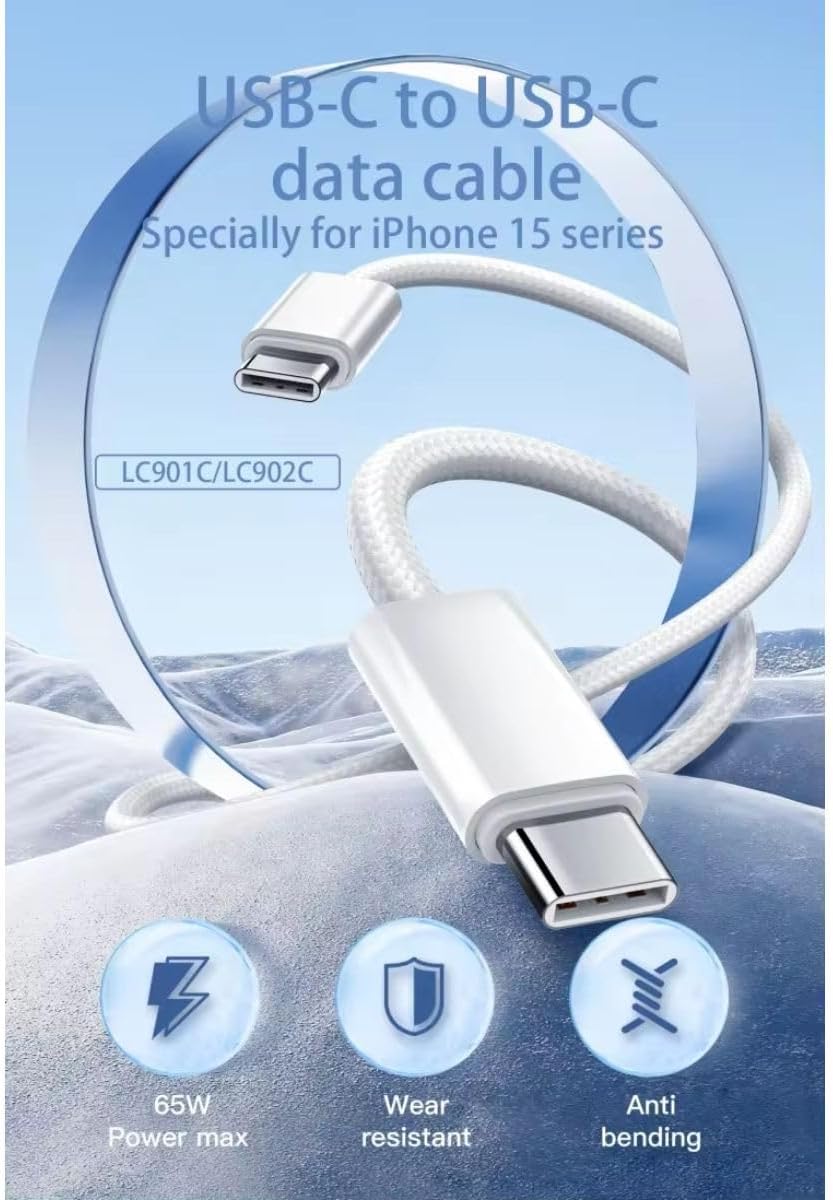 LDNIO LC902C USB C to USB C 65W PD Data Cable 2M 3