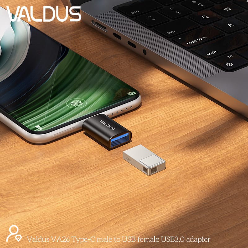 VALDUS VA26 USB C male to USB A female OTG adapter 1