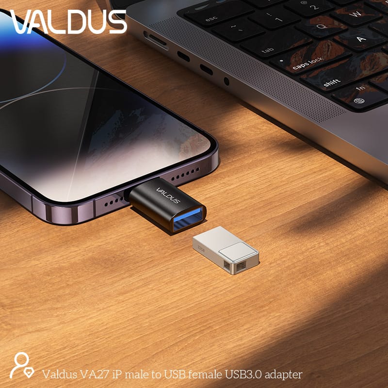 Valdus VA27 Lightning to Type A OTG Converter 1