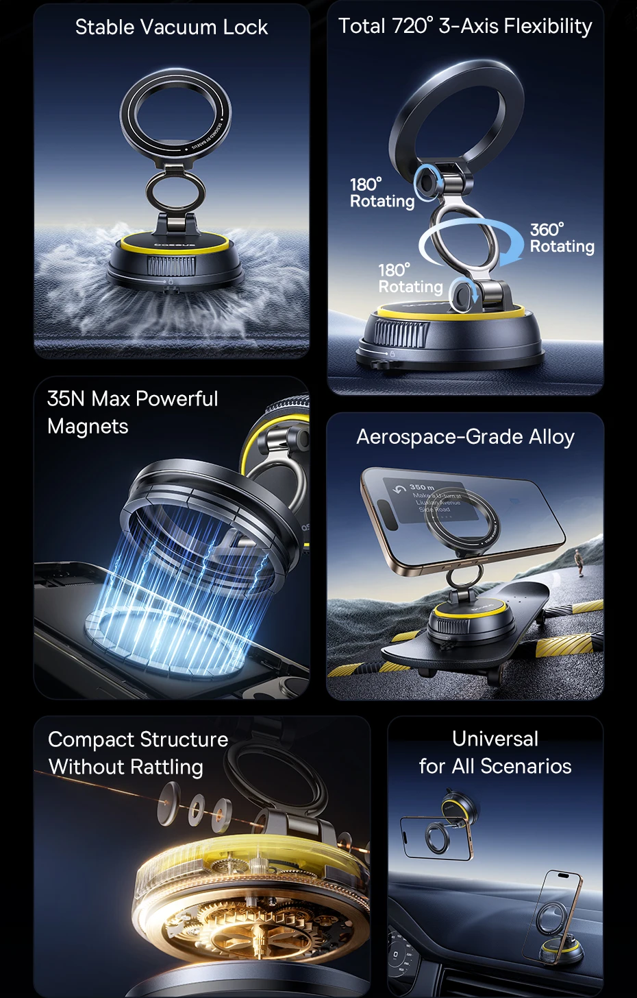 Baseus PrimeTrip VC2 Flex Magnetic Car Mount Holder 2