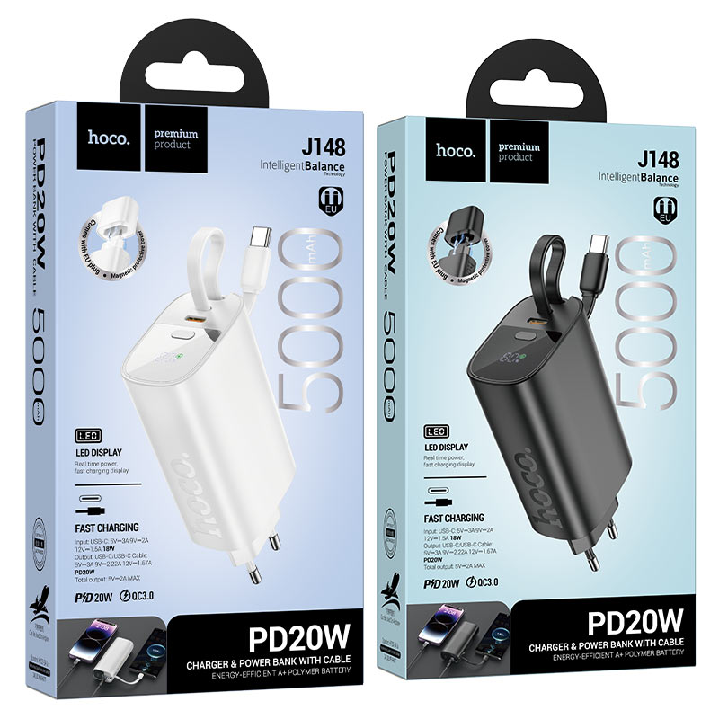 Hoco J148 Handy PD20W 5000mAh Power Bank Adapter 3