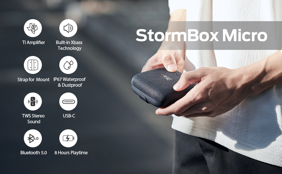 TRIBIT StormBox Micro Portable Bluetooth Speaker 4