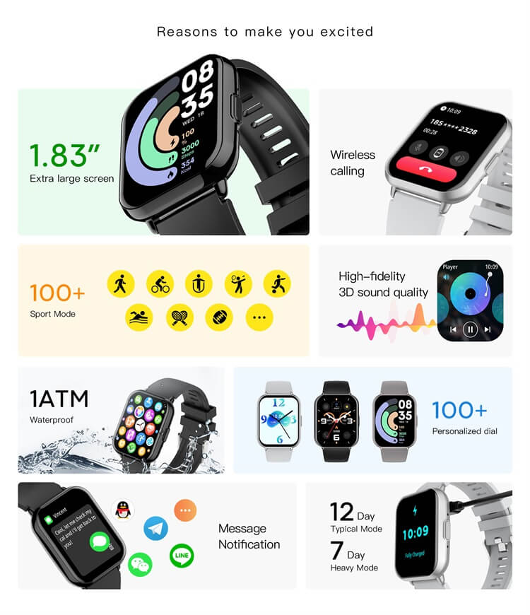 Valdus VS14 Calling 1.83 Inch Smartwatch 7