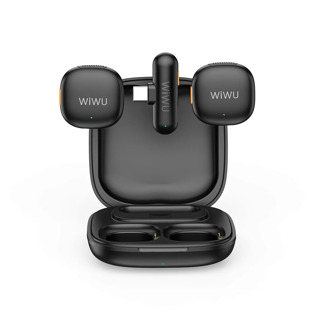WiWU Wi-WM006 AI Powered Noise Cancelling Lavalier Microphone with 30H Battery and Ultra Low Latency