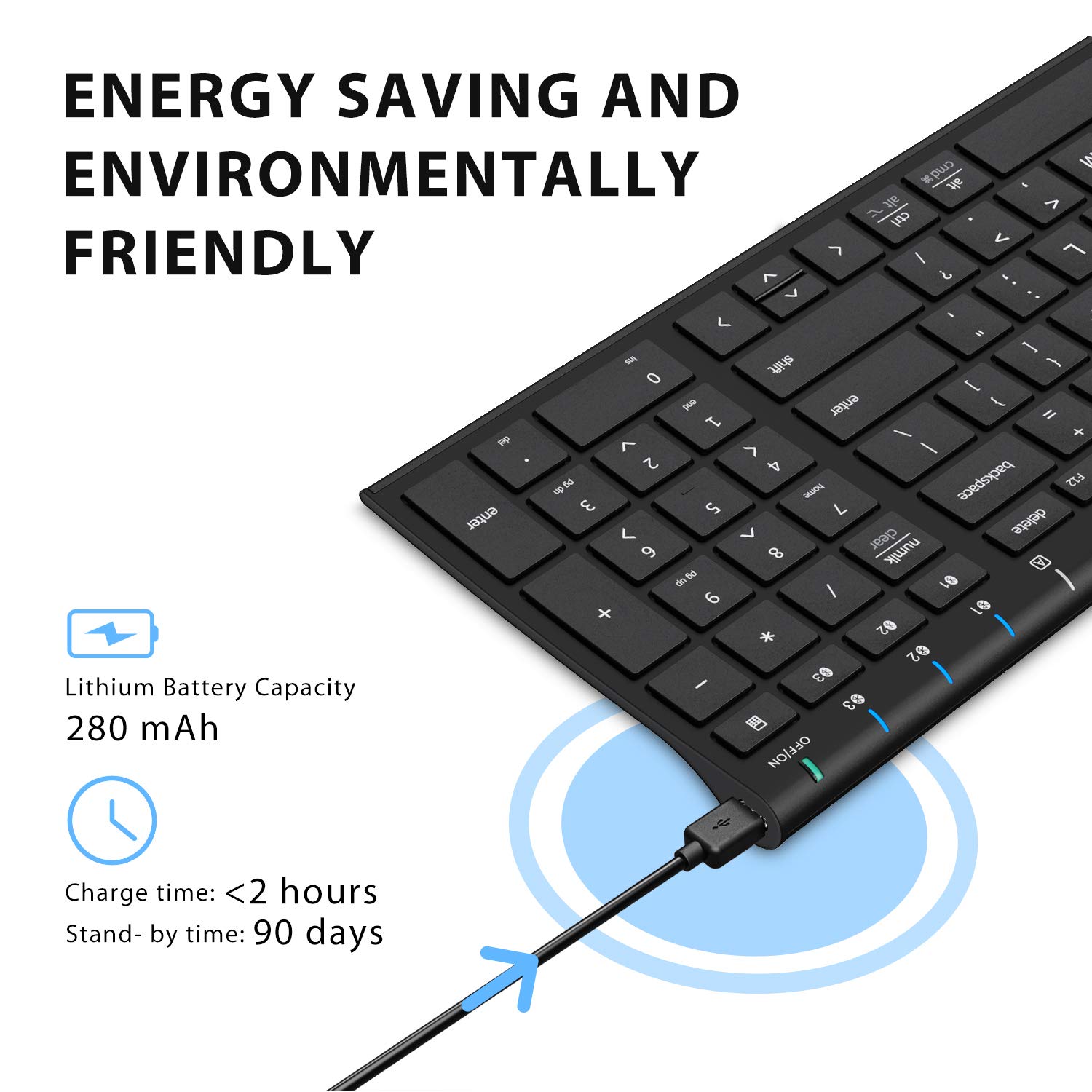 iClever BK10 Bluetooth Keyboard 1