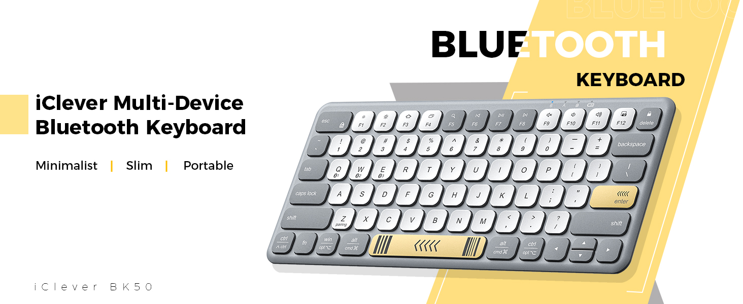 iClever BK50 Compact Bluetooth Keyboard 1