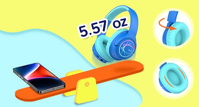 iClever BTH18 Kids Bluetooth Headphones 2