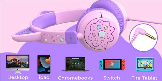 iClever HS25 Cat Ear Kids Headphones 2