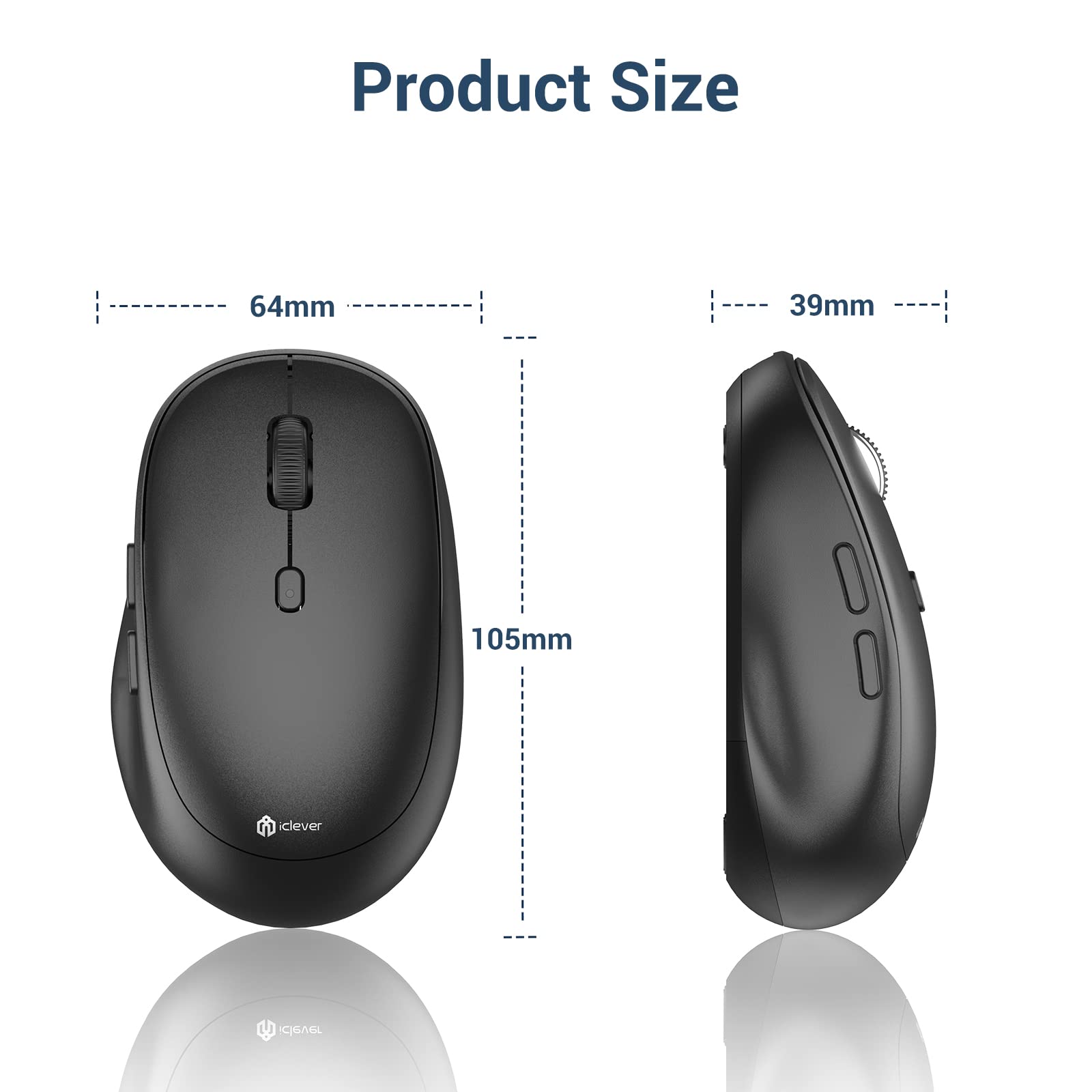 iClever MD165 Dual Mode Bluetooth Mouse 2