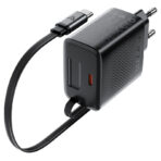 ACEFAST A110 PD30W GaN Wall Charger with USB-C Retractable Cable (64cm)