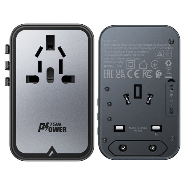 ACEFAST Z1 PD75W GaN Travel Adapter Universal